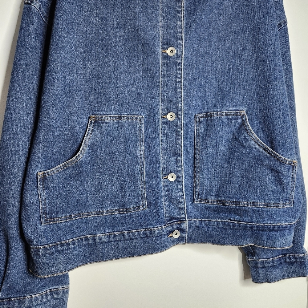 Sanctuary Denim Barn Jacket Jean Chore Jacket Womens XL NWT - Picture 5 of 10